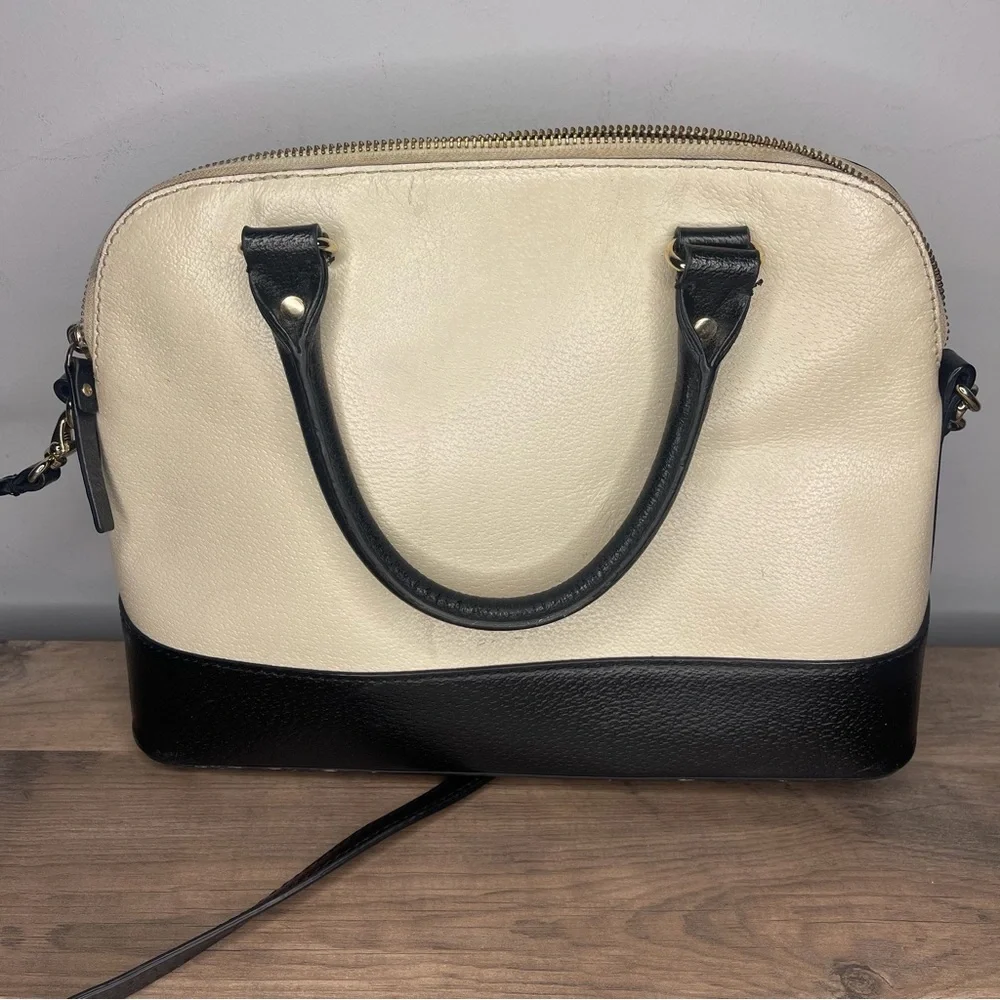 Kate Spade Wellesley Rachelle‎ off white and black handbag crossbody purse